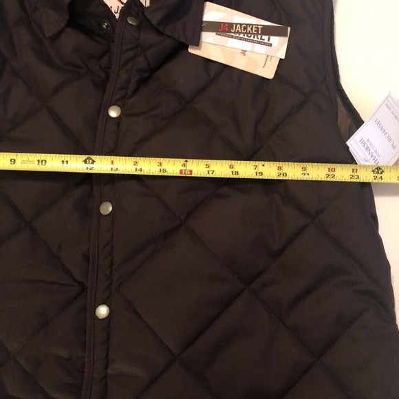 J4 Jacket Mens Quilted Vest Black Waist Length Snap-Up Collar Big & Tall 2XL New - Picture 5 of 6